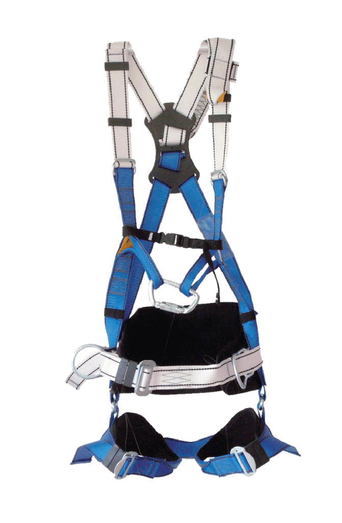 Fall arrest harness + positioning